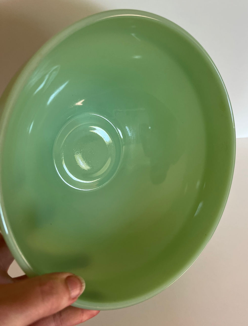 Thumbnail: Vintage Fire King Jadeite Colonial Mixing Bowl 8 & 3/4 inches
