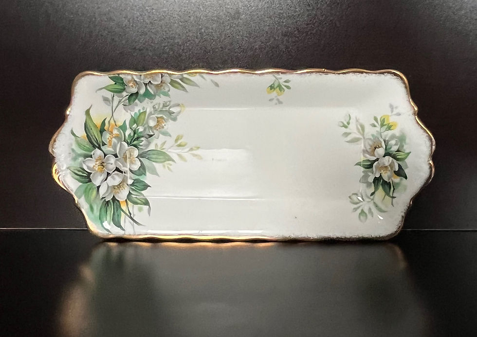Vintage Royal Albert Bone China Orange Blossom Rectangular Tray