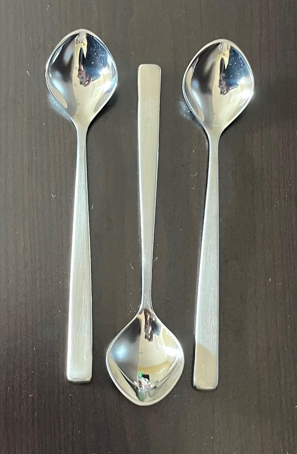 Thumbnail: MCM Set of 3 Lundtofte Denmark Stainless Steel Fuga Demitasse Spoons