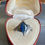 Thumbnail: Vintage Sterling Silver Blue Stone Marquise Ring