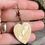 Thumbnail: Vintage 12K Gold Filled Engraved Heart Pendant Fob