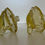 Thumbnail: Pair of Vintage Czech Lemon Yellow Flower Shaped Perfume Bottles