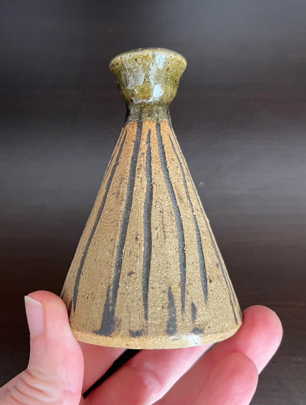 Thumbnail: Mid Century 1967 Hansen Ross Canadian Studio Pottery Vase