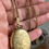 Thumbnail: Vintage Gold Filled Large Oval Engraved Photo Locket Pendant