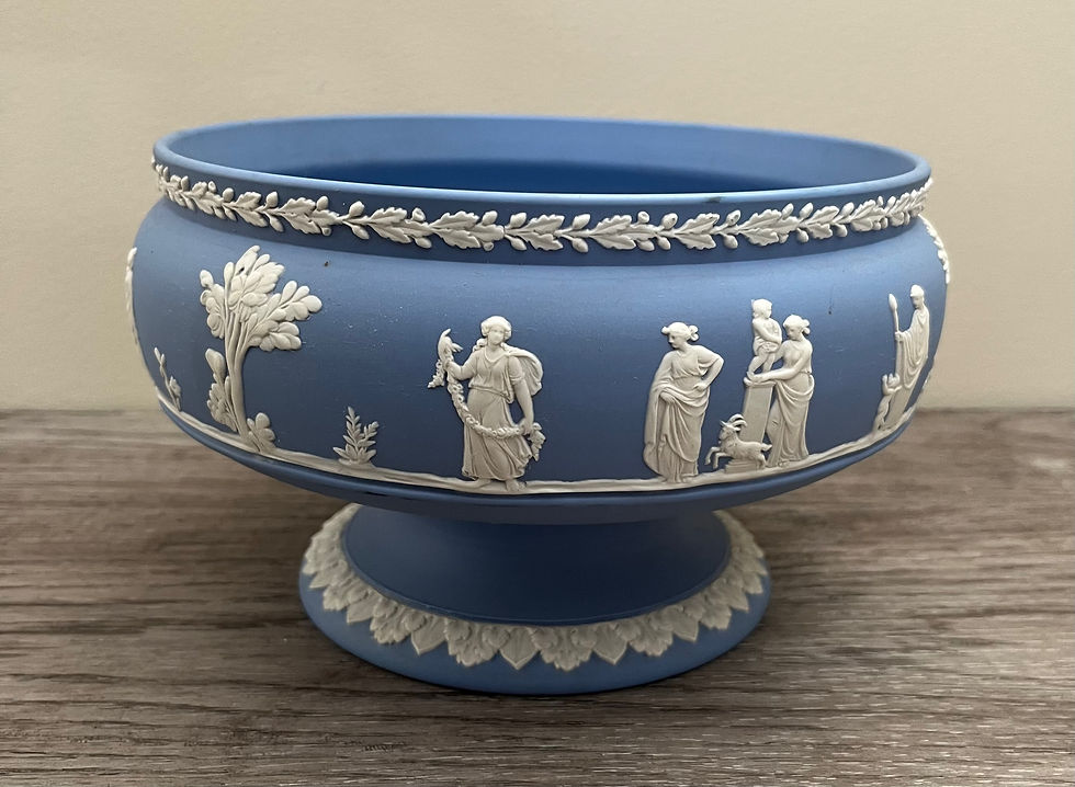 Thumbnail: Vintage Wedgwood Jasperware Large Pedestal Bowl