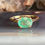 Thumbnail: Vintage 14K Gold 1 Carat Oval Emerald Ladies Ring