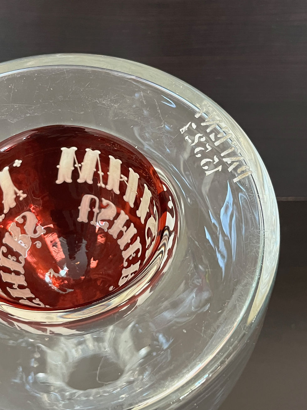 Thumbnail: Antique Barware Usher's Whisky Advertising Water Decanter