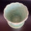 Thumbnail: Vintage 1930s Brush McCoy Pebble Aqua Matte Green Flower Pot