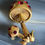 Thumbnail: Vintage Gold Tone Jeanne Red Rhinestone Toadstool Mushroom Brooch