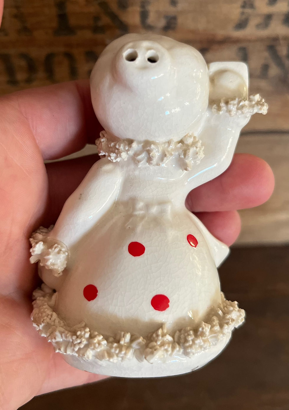 Thumbnail: Vintage Napco Santa & Mrs Claus NOEL Spaghetti Salt and Pepper Shakers