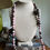 Thumbnail: Long Pink & Black Rhodonite and Sterling Silver Japanese Dragon Bead Necklace