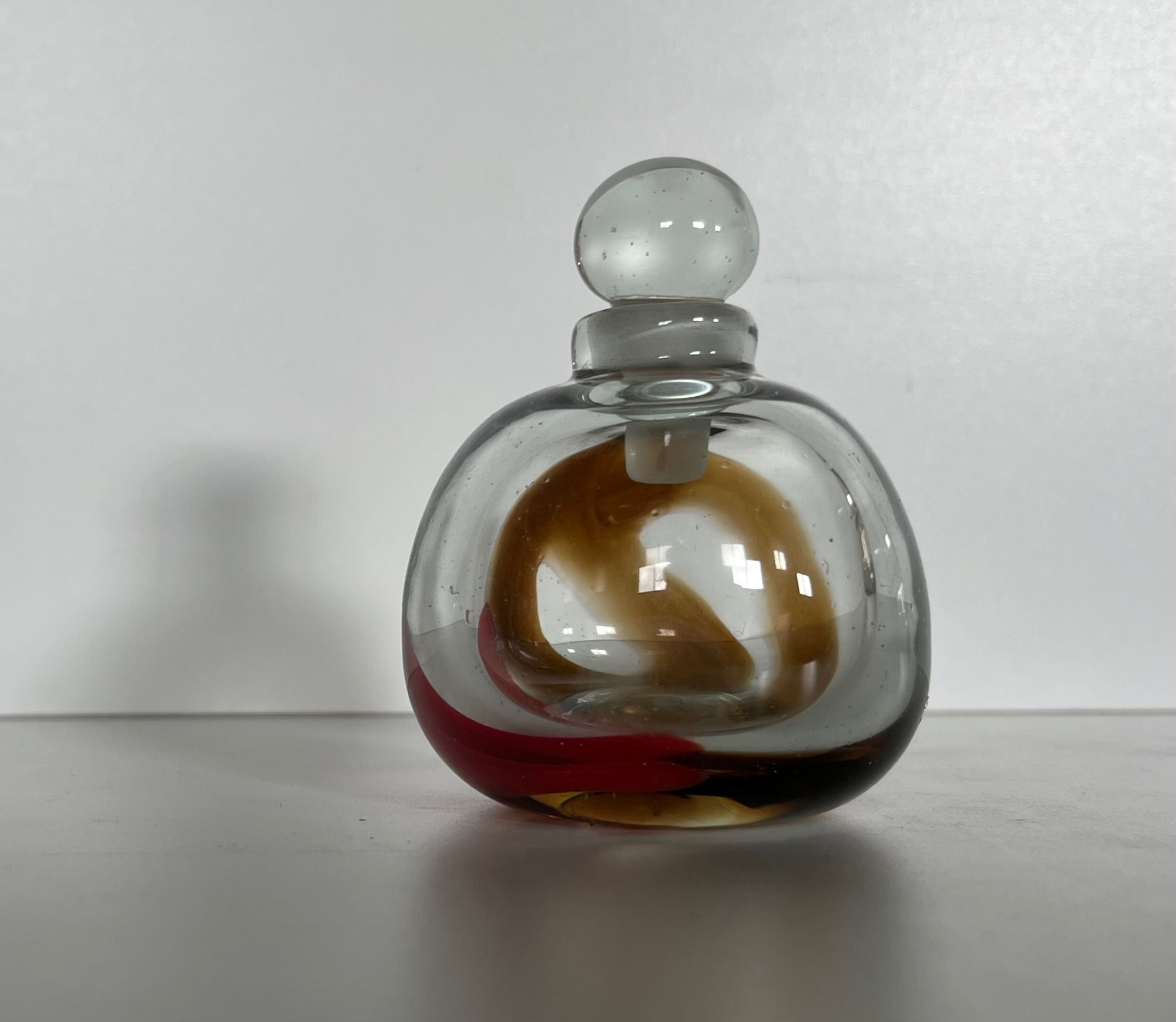 1977 Early Ione Thorkelsson Art Glass Perfume Bottle Cloud Signature