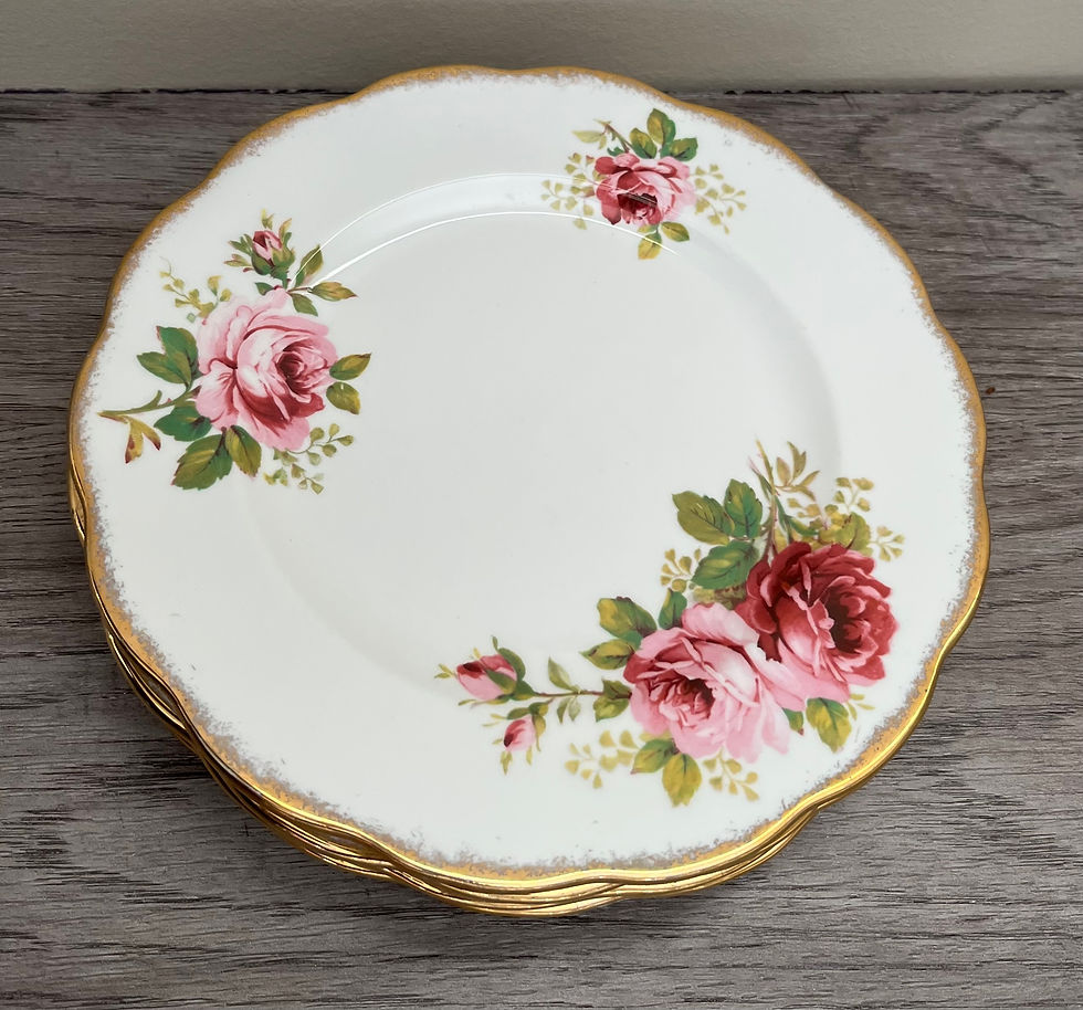 Set of 4 Royal Albert American Beauty 8 & 1/4 inch Salad Plates