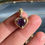 Thumbnail: Vintage 10K Gold Amethyst Diamond Heart Shaped Pendant