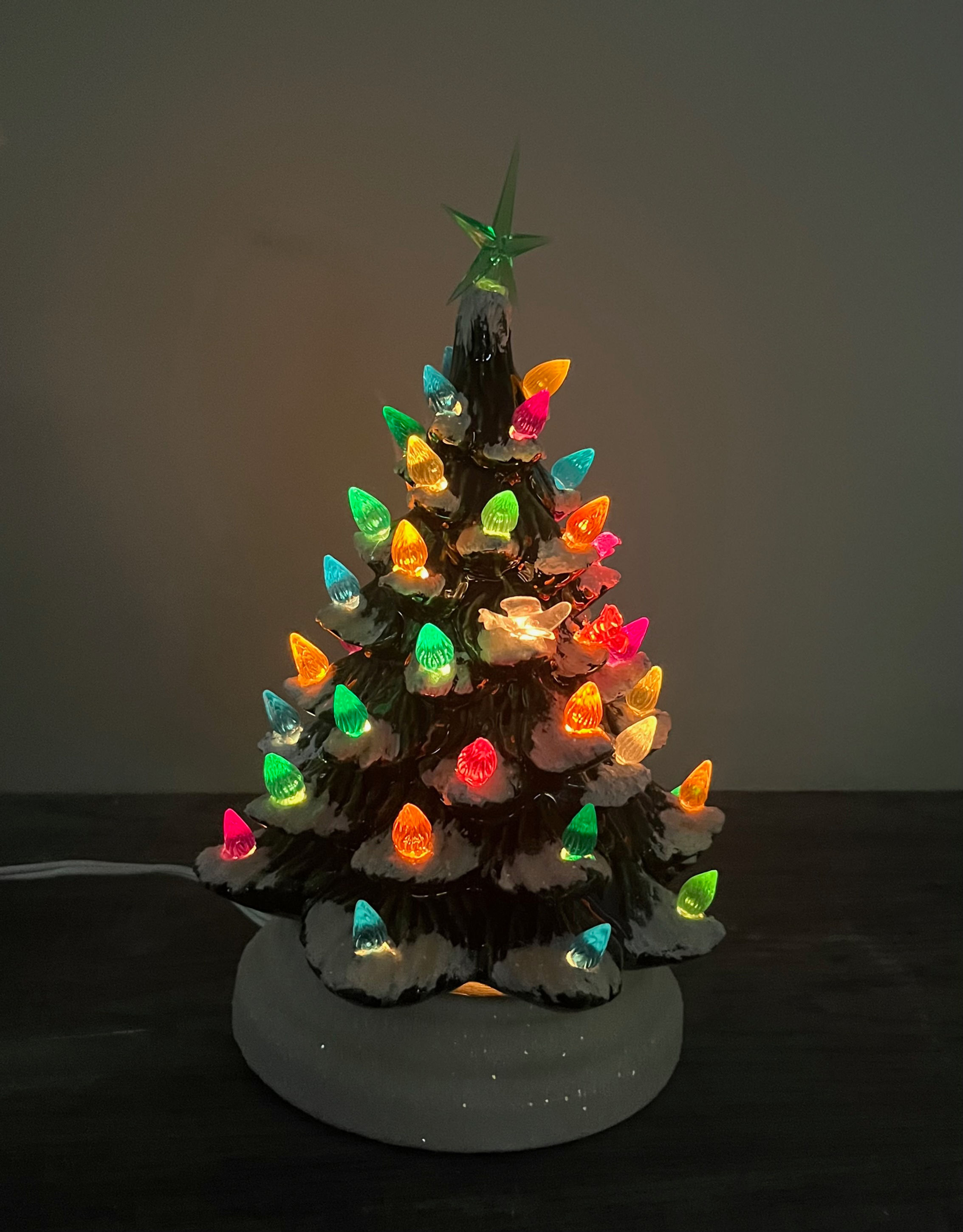 Vintage Light Up Ceramic Christmas Tree