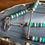 Thumbnail: Vintage Navajo "Pearls" Sterling Silver Long Turquoise Necklace Pendant Hanger
