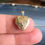 Thumbnail: Vintage 10K Yellow Gold Diamond Engraved Heart Photo Locket Pendant