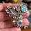 Thumbnail: Vintage Sherman Aurora Borealis Moulded Leaf Rhinestone Brooch & Earrings