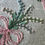 Thumbnail: Vintage Ribbon Tied Bouquet Chenille Bedspread Blanket