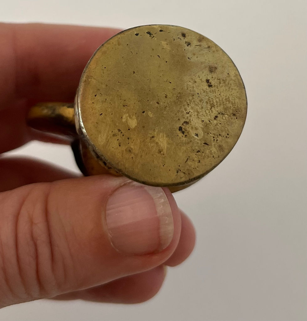 Thumbnail: Antique or Vintage Solid Brass Miniature Toby Jug