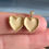Thumbnail: Vintage 10K Yellow Gold Diamond Engraved Heart Photo Locket Pendant