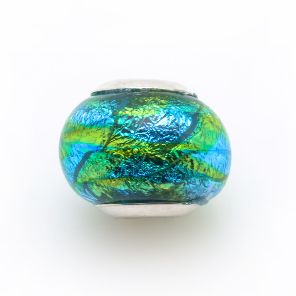 Glass Bead | Peacock Leaf