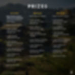 Text listing prizes for a contest over a scenic forest background. Includes tablets, software subscriptions, gift cards, and swag for top 3 places.