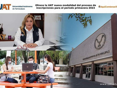 Ofrece la UAT nueva modalidad del proceso de inscripciones para el ciclo escolar primavera 2023