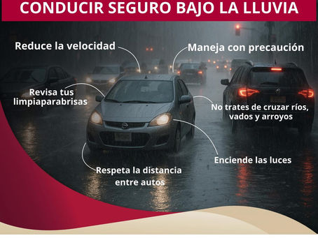 Protección Civil Victoria exhorta a conducir con precaución ante lluvias