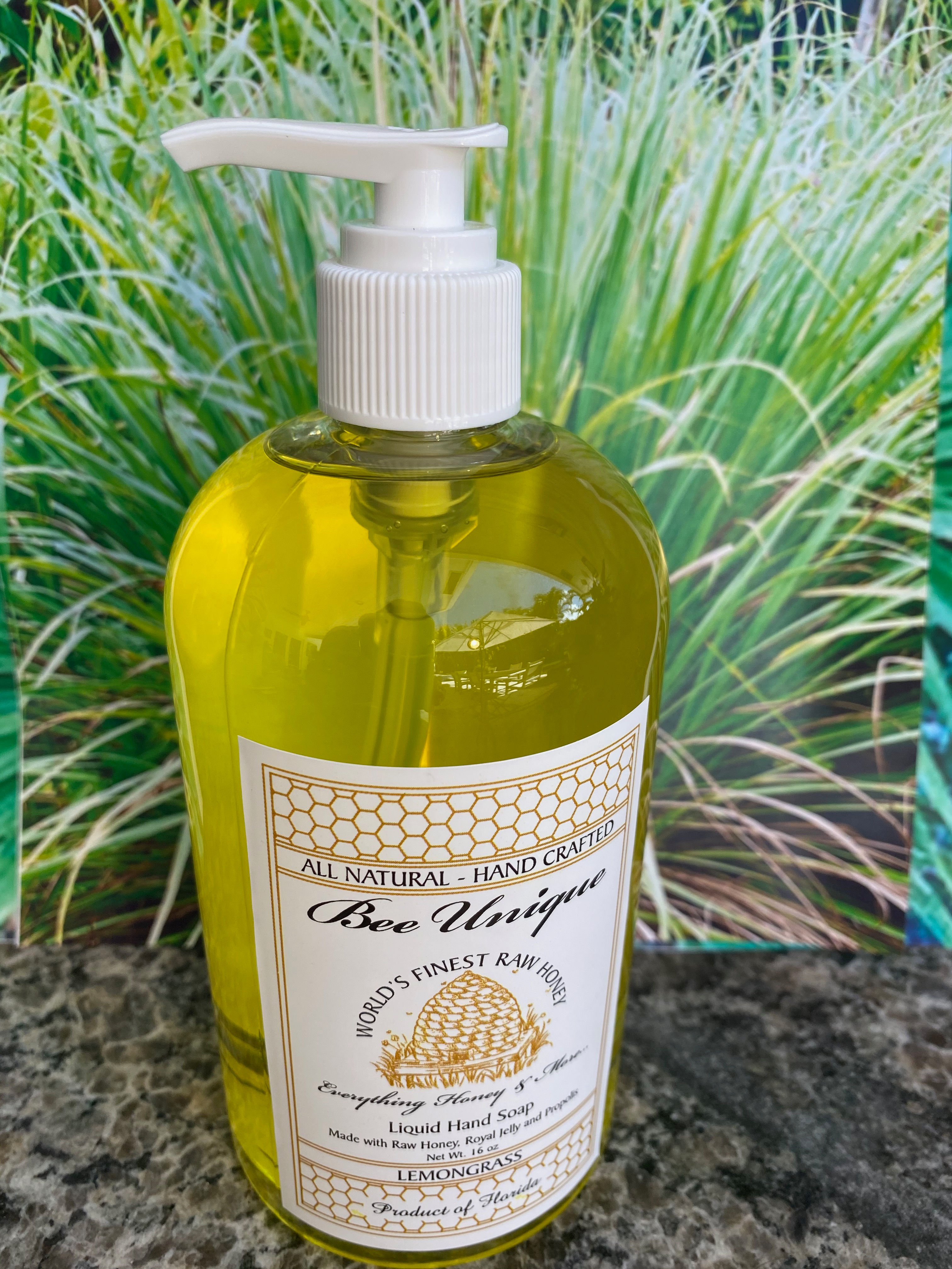 Bee Unique - Liquid Hand soap - Lemongrass - 16 oz.