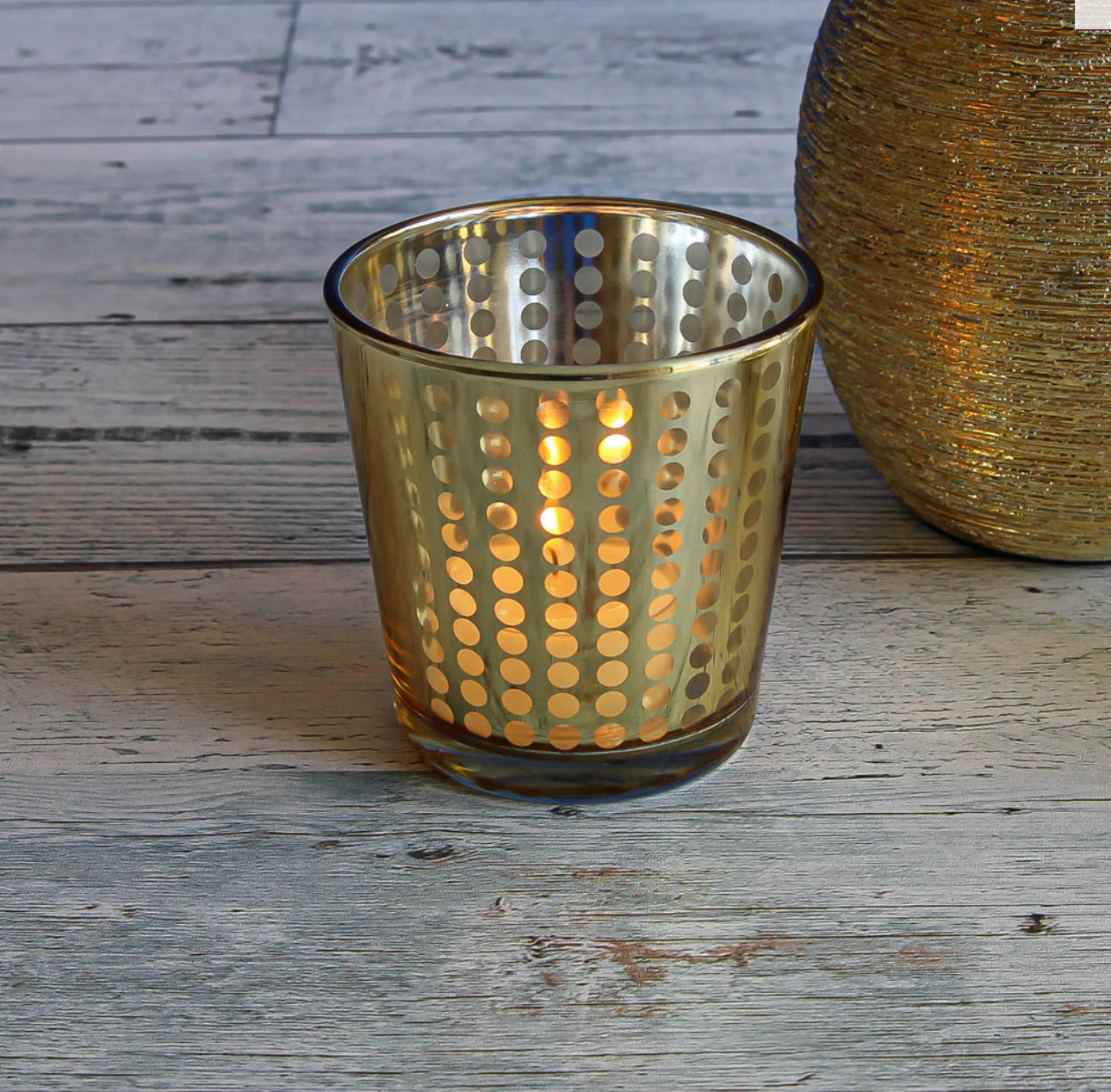 Richland Gold Dotted Glass Holder