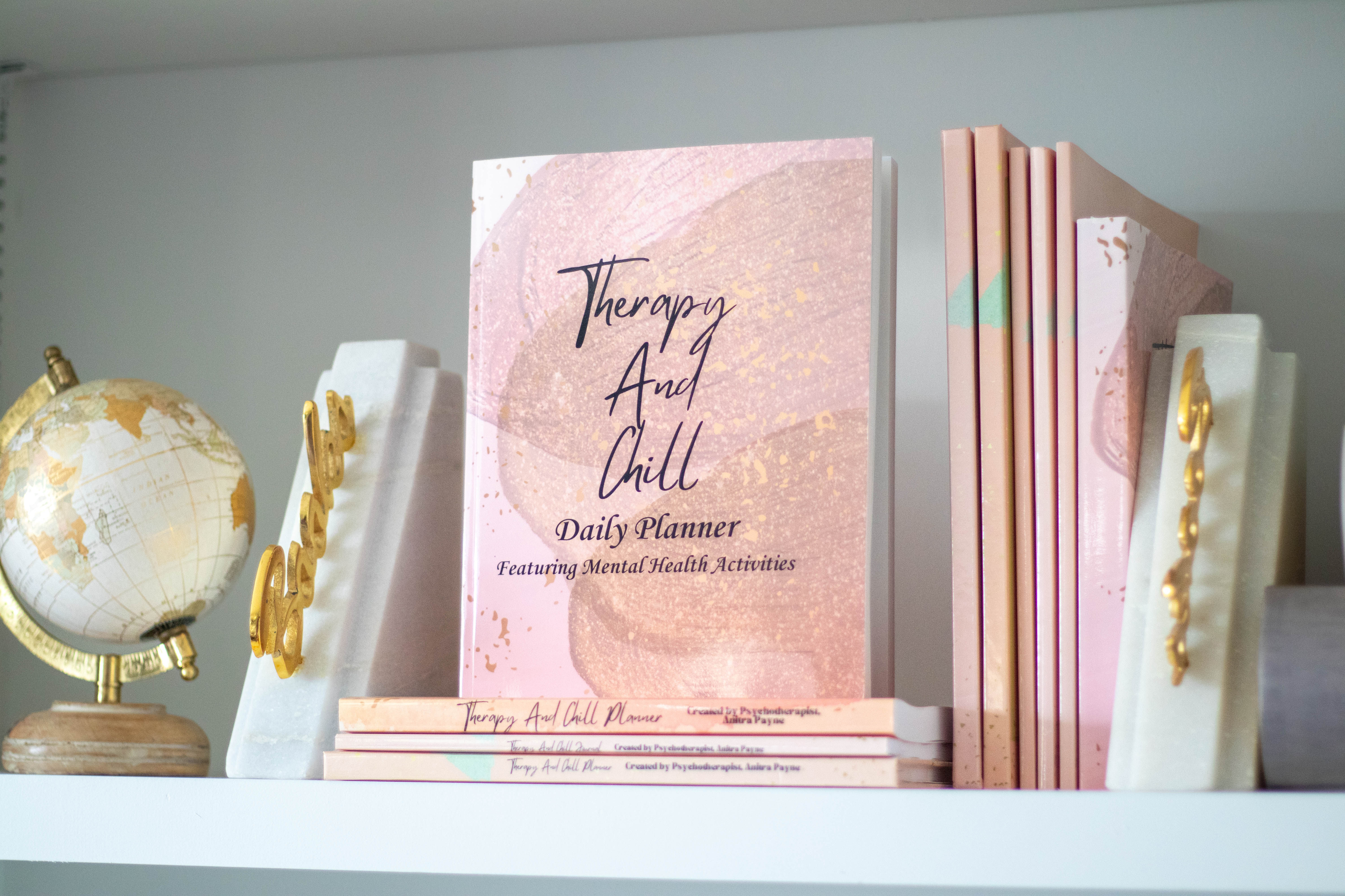 Therapy And Chill Daily Planner Featuring Mental Health Activities