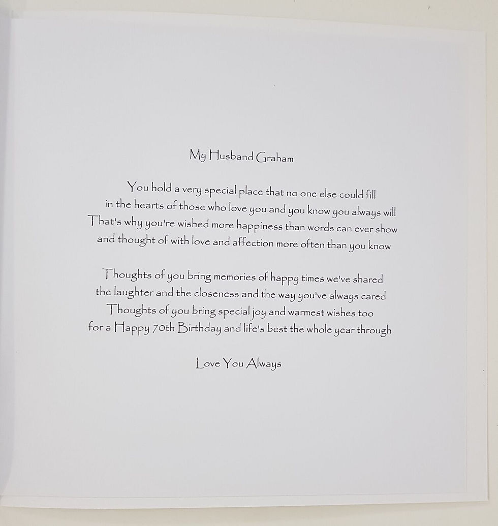 Thumbnail: Personalised 70th Birthday Card Husband Dad Son Special Reserve Port Any