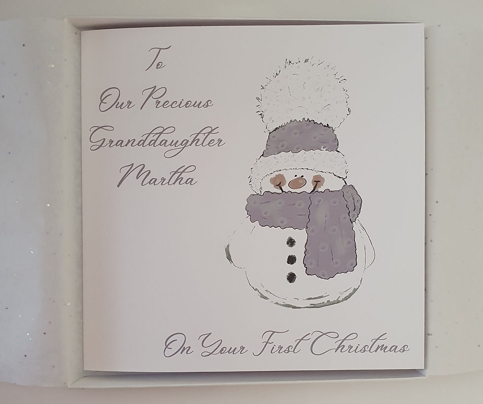 Thumbnail: Personalised 1st Christmas Card Grandson Son Brother Godson Nephew Niece