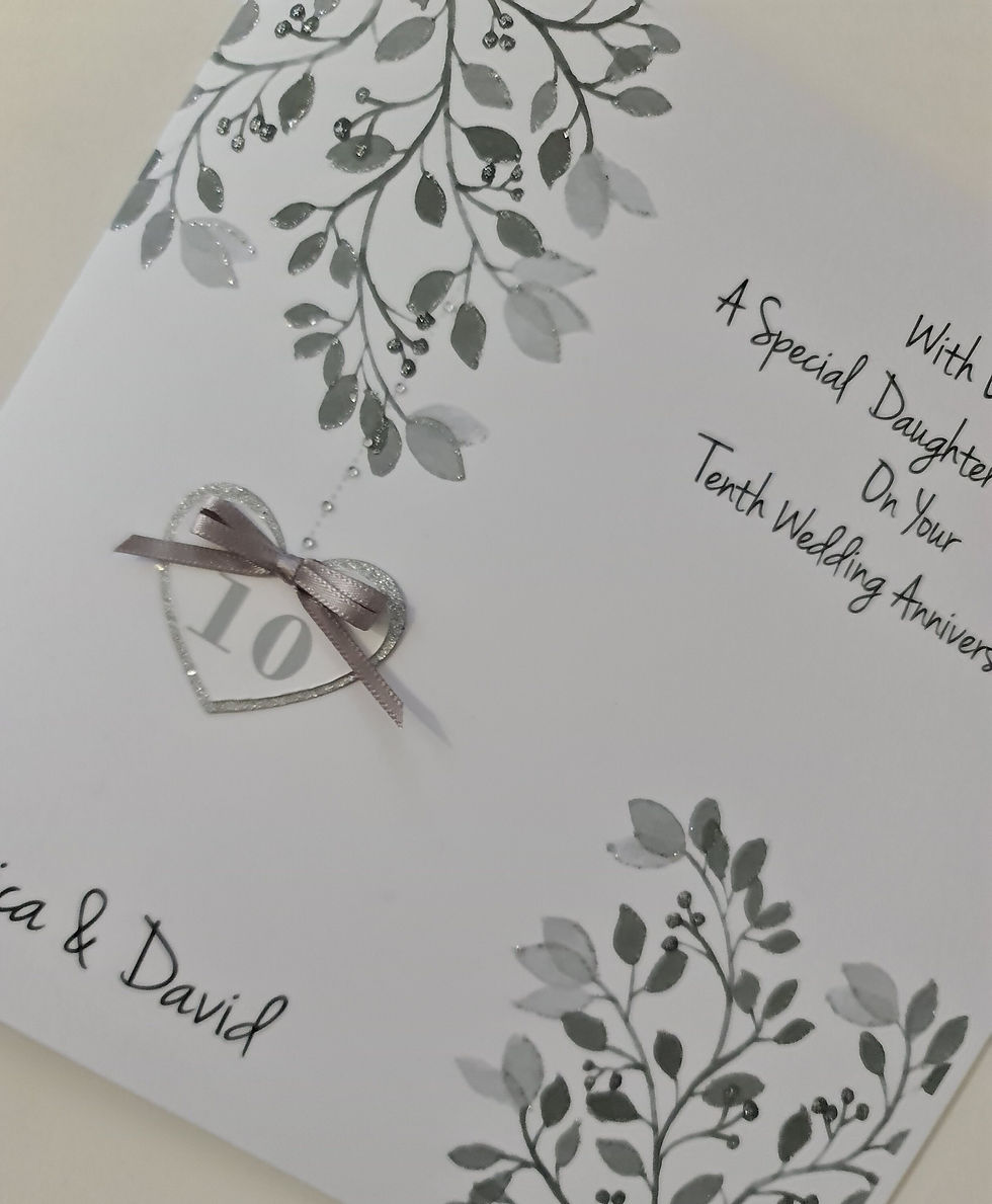 Thumbnail: Personalised Tin 10th Anniversary Card Daughter Son In law Sister And Brother In