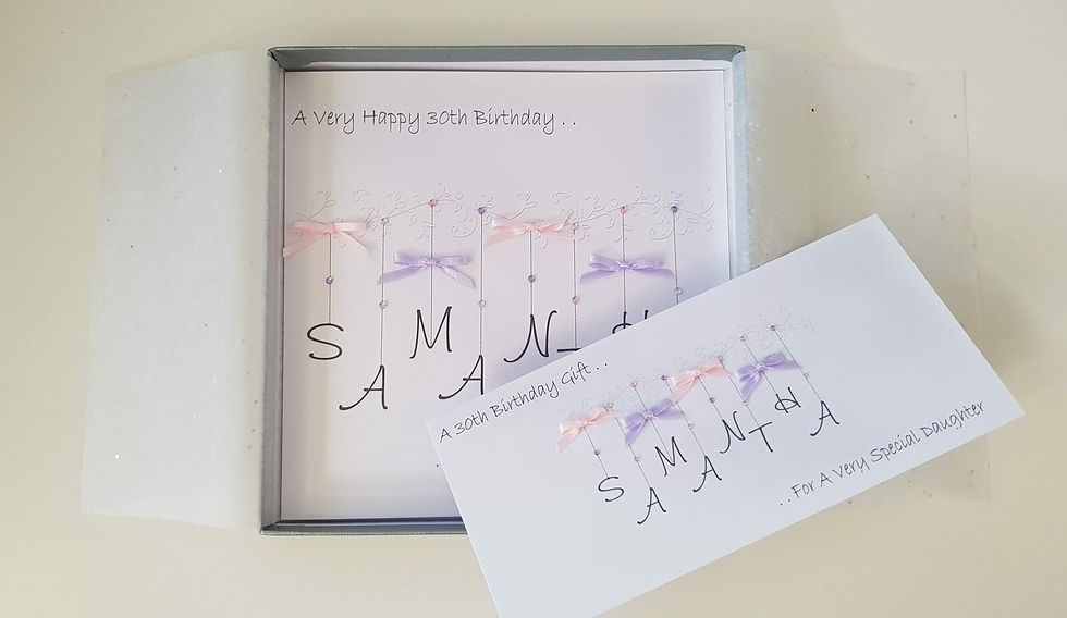 Thumbnail: Personalised 30th Birthday Card Daughter, Friend Any Relation, Age Or Colour