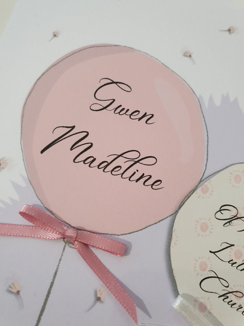 Thumbnail: Personalised Christening Card Granddaughter Any Relation Or Colour (SKU54)
