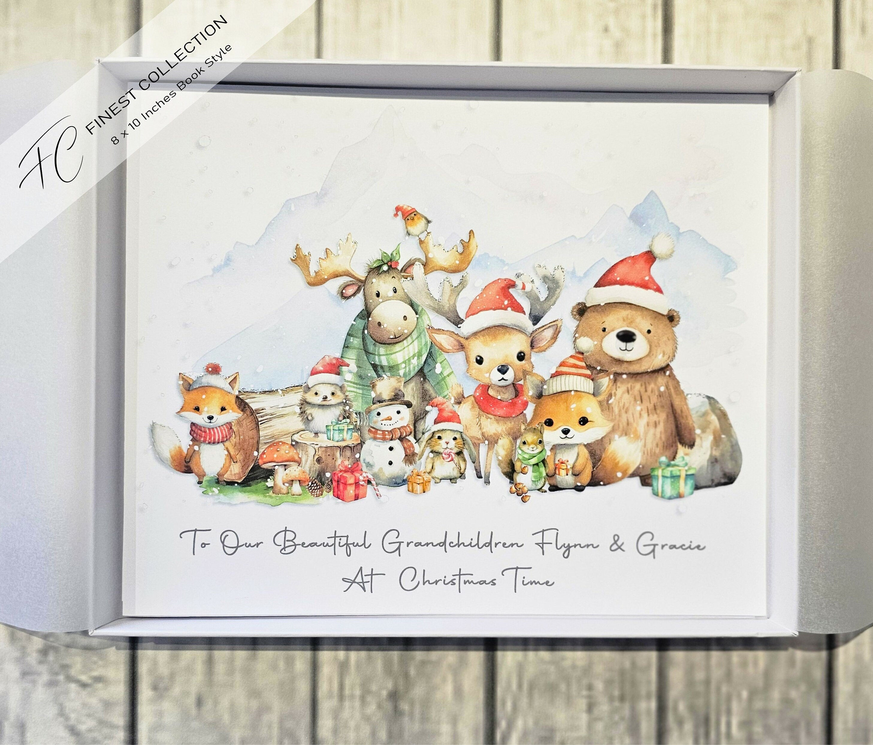 Finest Collection Personalised Christmas Card Grandchildren Granddaughter
