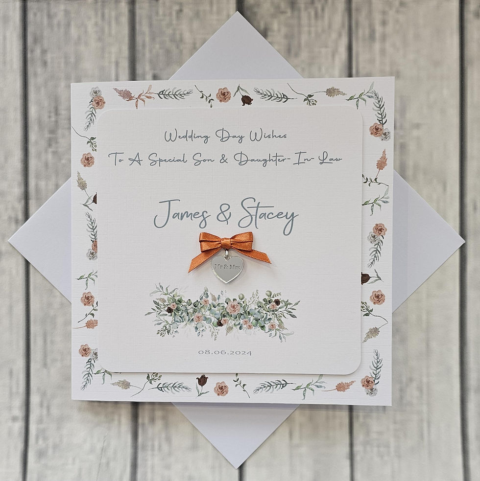 Thumbnail: Luxury Card Personalised Wedding Day Card Son Daughter In Law Granddaughter