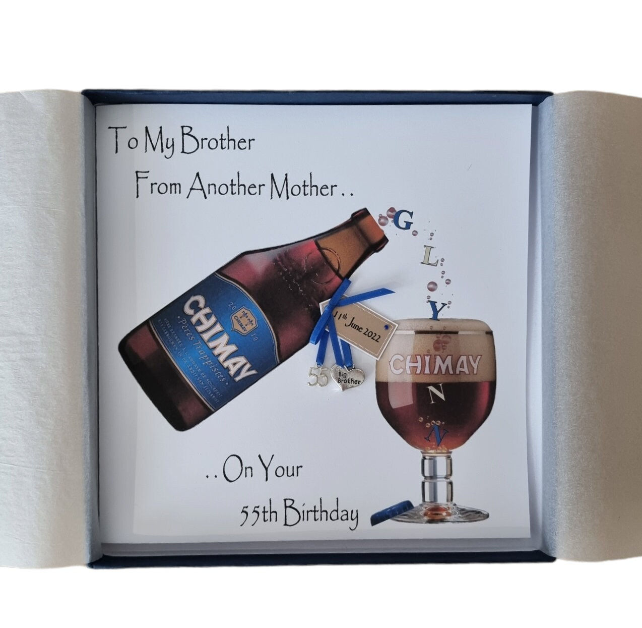 Personalised Birthday Card 55th Brother From Another Mother, Son, Husband, Dad