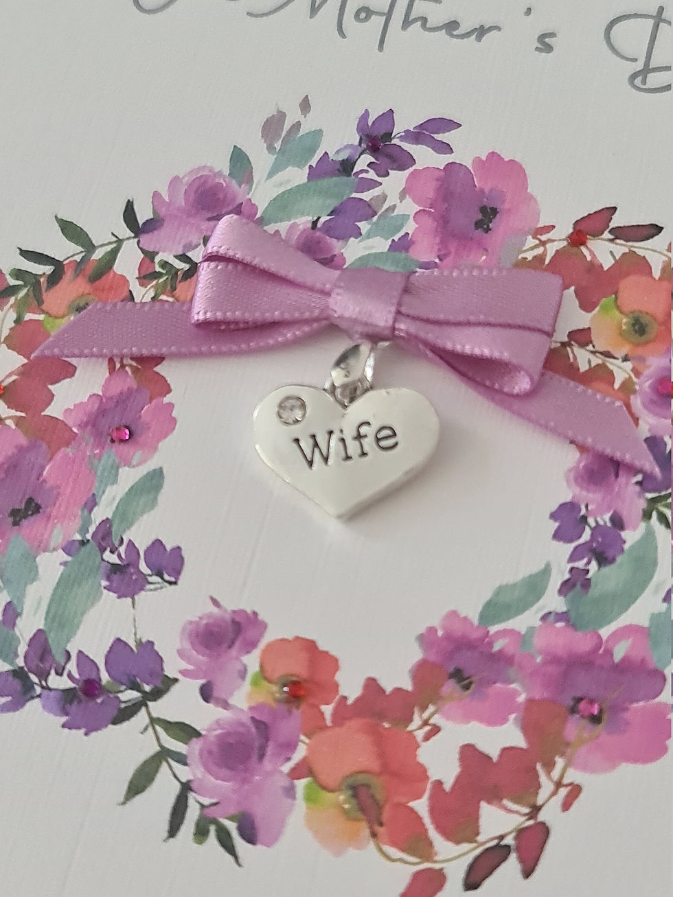 Thumbnail: To My Wife On Mothers Day - Personalised Pretty Bright Floral Design Mothers Day