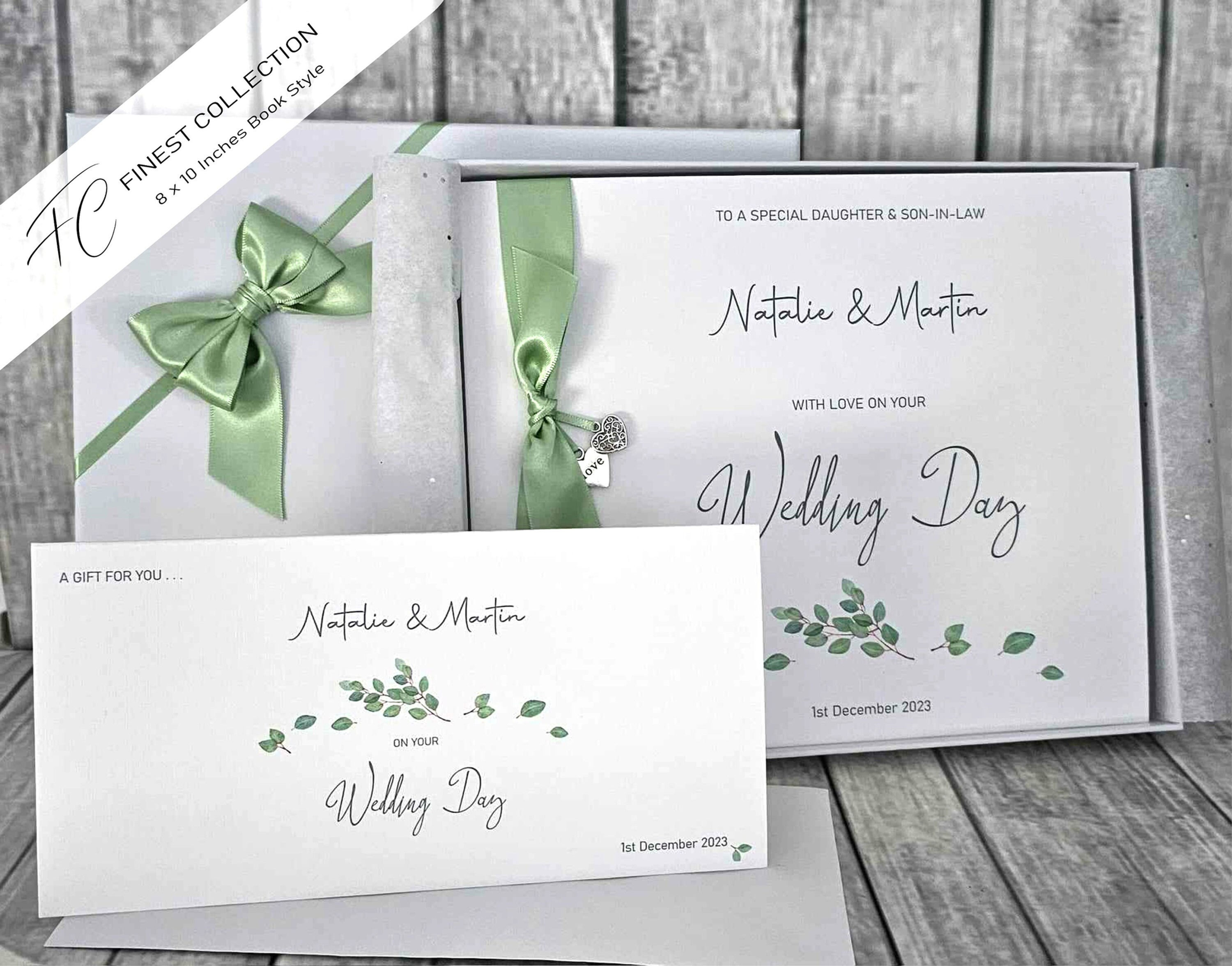 Personalised Elegant Wedding Day Card Son Daughter In Law Sister Brother