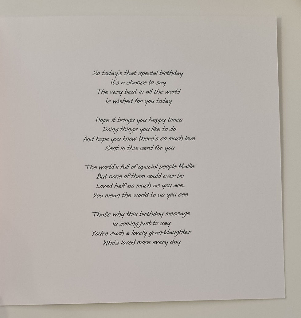 Thumbnail: Personalised 21st Birthday Card Granddaughter Daughter Sister Goddaughter 16th