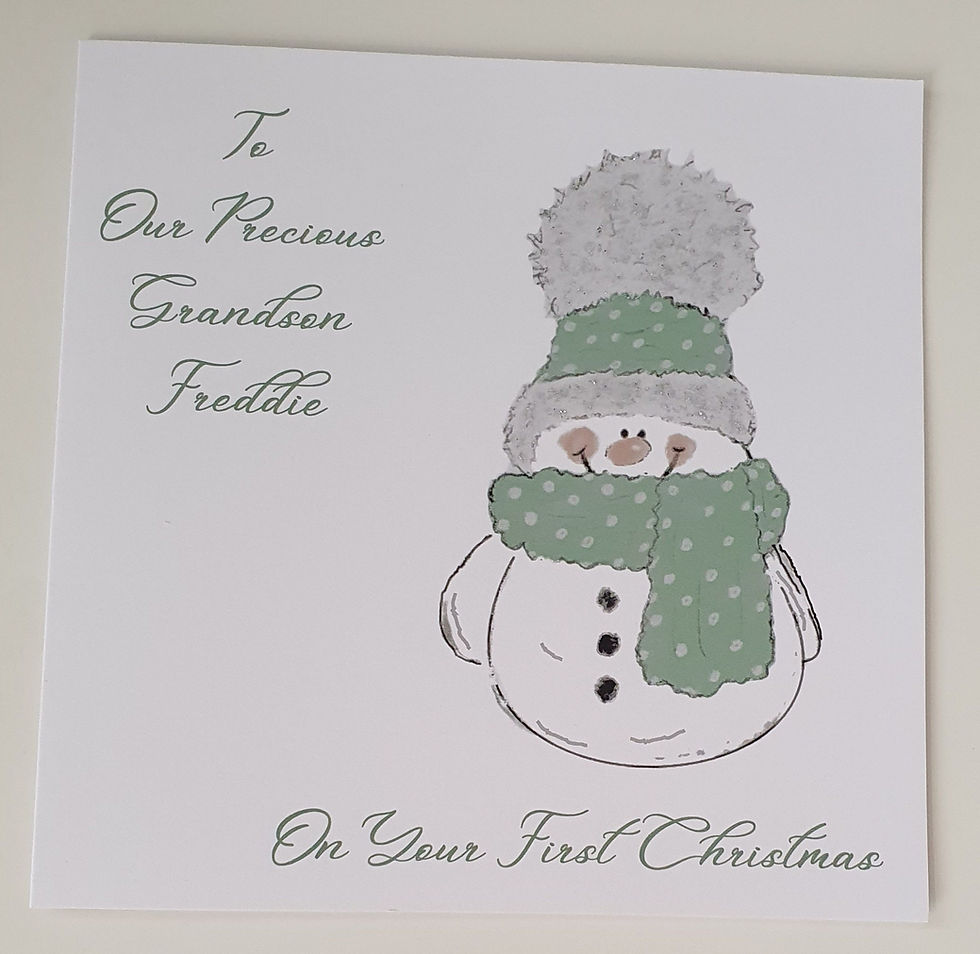 Thumbnail: Personalised 1st Christmas Card Niece Granddaughter Daughter Sister Niece