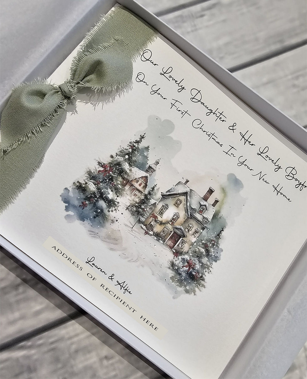 Thumbnail: Finest Collection Personalised First Christmas In Your New Home Card Daughter