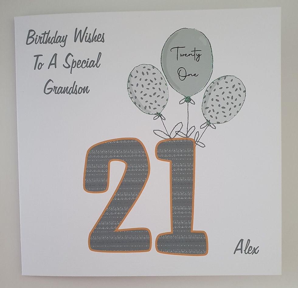 Thumbnail: Personalised 21st Birthday Card Grandson Godson Son Nephew Daughter