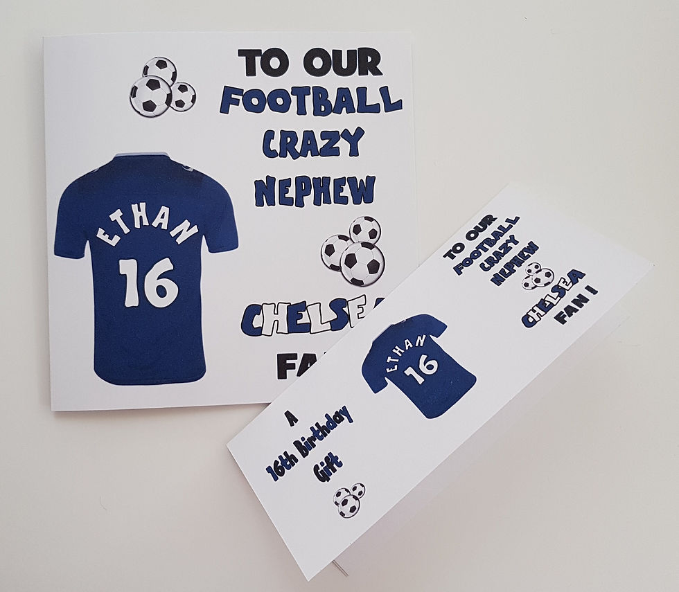Thumbnail: Personalised Football Birthday Card Nephew Son Grandson Dad Grandad Grandpa