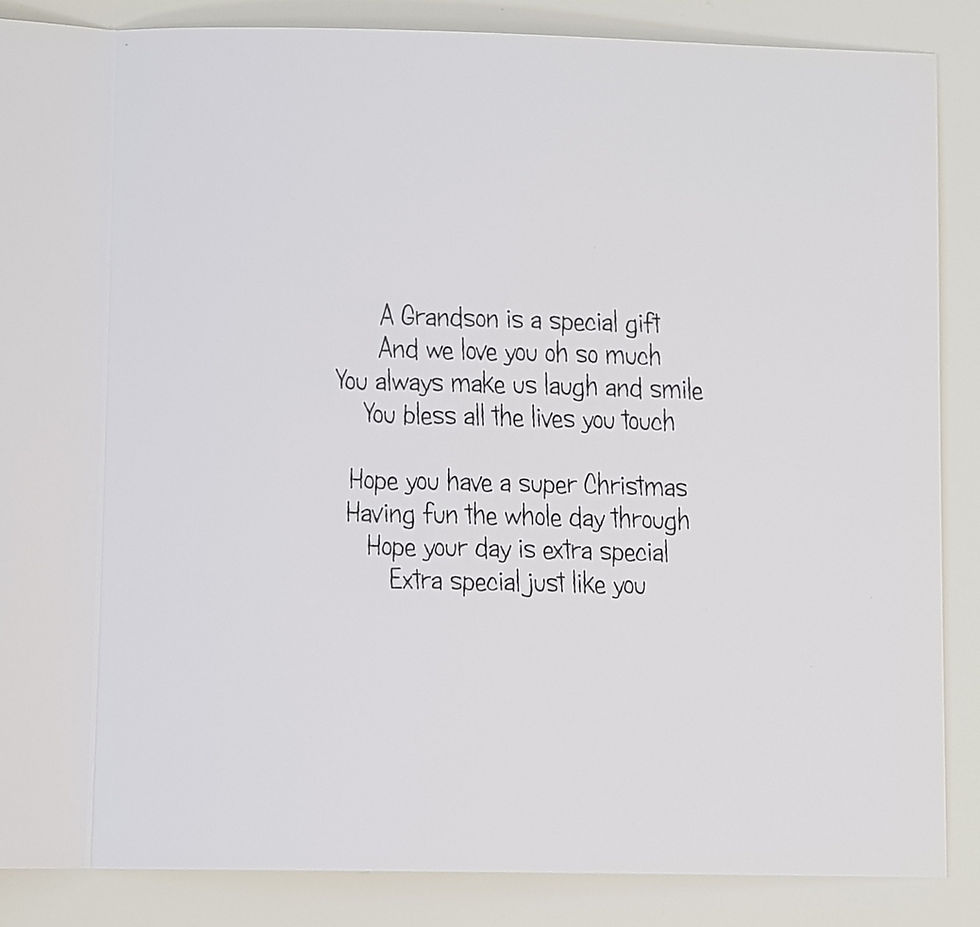 Thumbnail: Personalised 1st Christmas Card Grandson Granddaughter Daughter Son Niece Nephew
