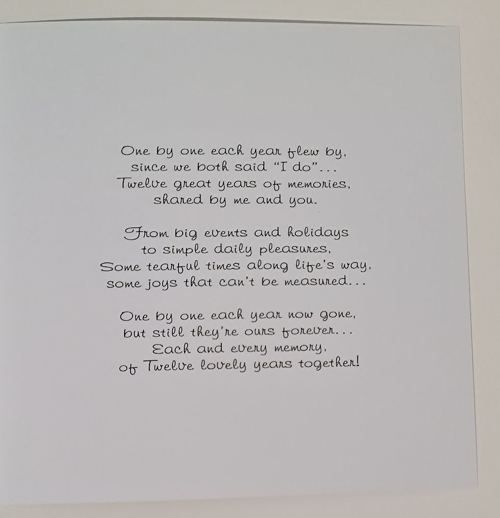 Thumbnail: Personalised 12th Silk Wedding Anniversary Card LGBT Pastel Rainbow Husband Or