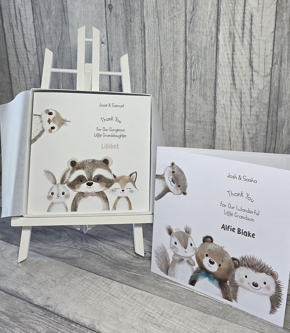 Thumbnail: Thankyou For Our Beautiful Granddaughter Card Personalised New Baby Card